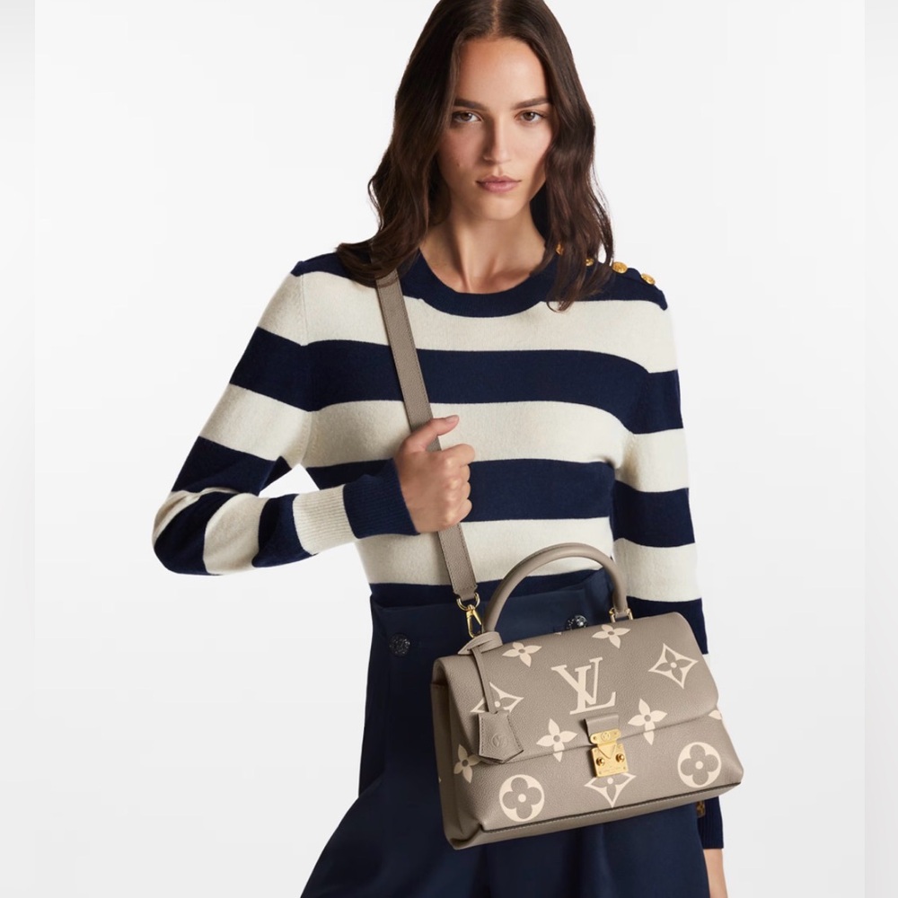 Louis Vuitton Madeleine MM in Taupe Bicolor Leather - Picture 2 of 12